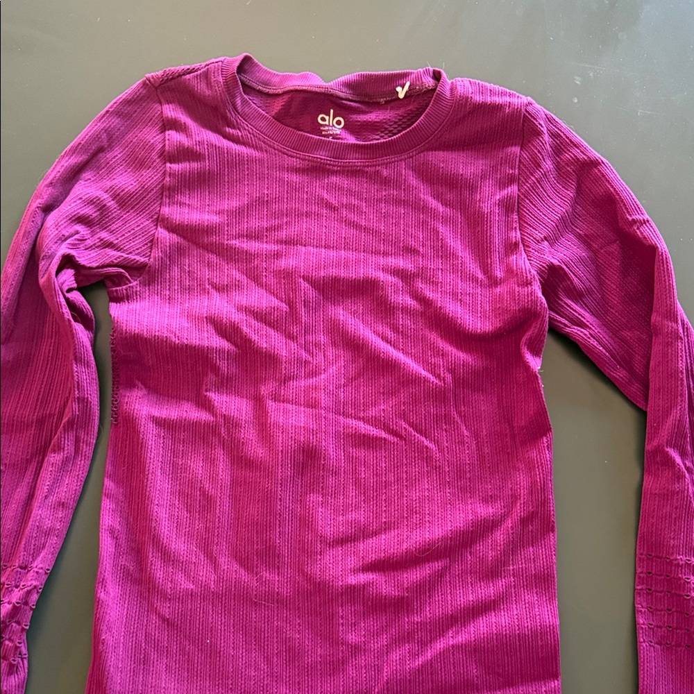 ALO Yoga Women's Purple Long Sleeve Top